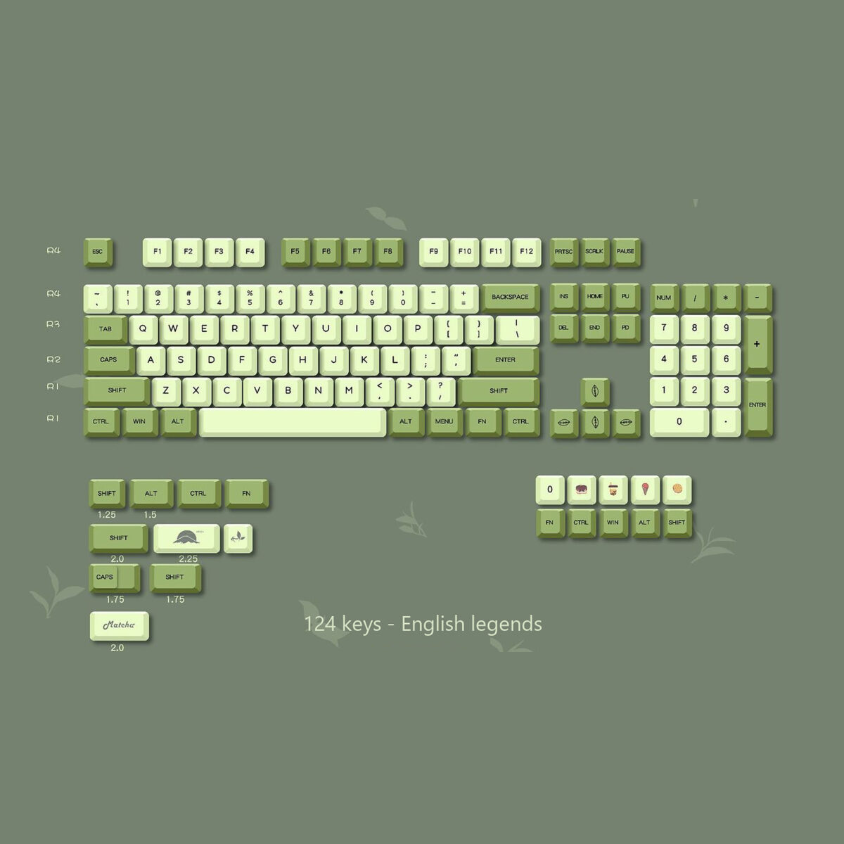 Matcha Keycap Set