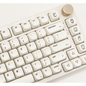 White MOA Keycap Set — 129 Keys, PBT Dye-Sublimation