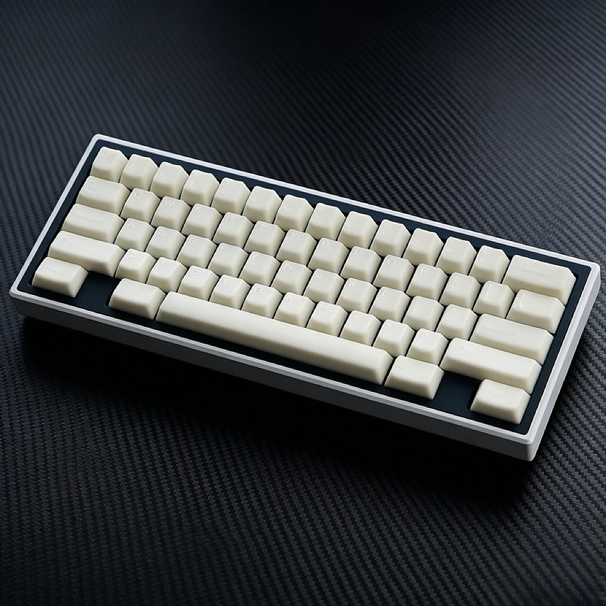 Jade Keycap Set, the set on a dark desk