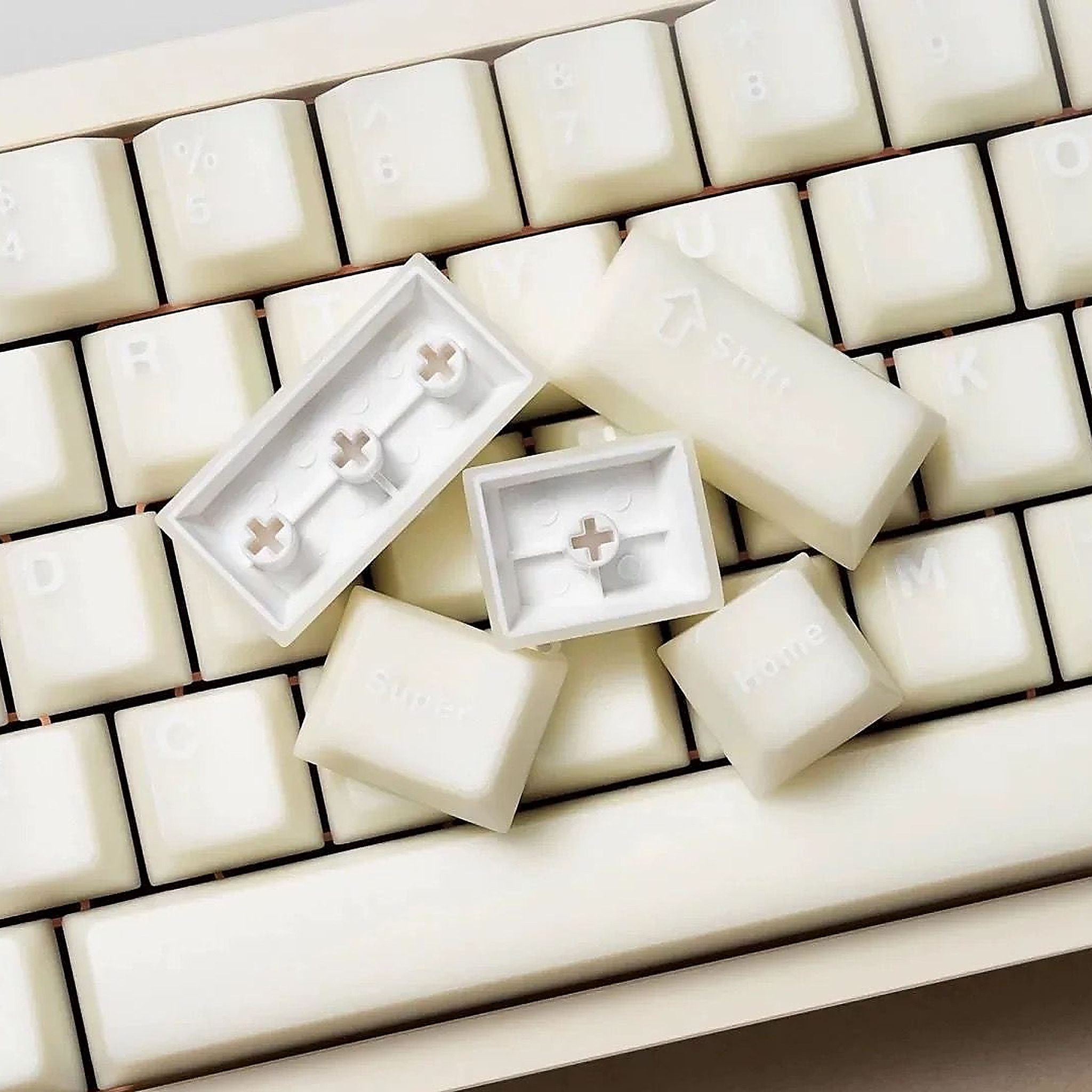 Jade Keycap Set, the underside of a keycap showing the stem