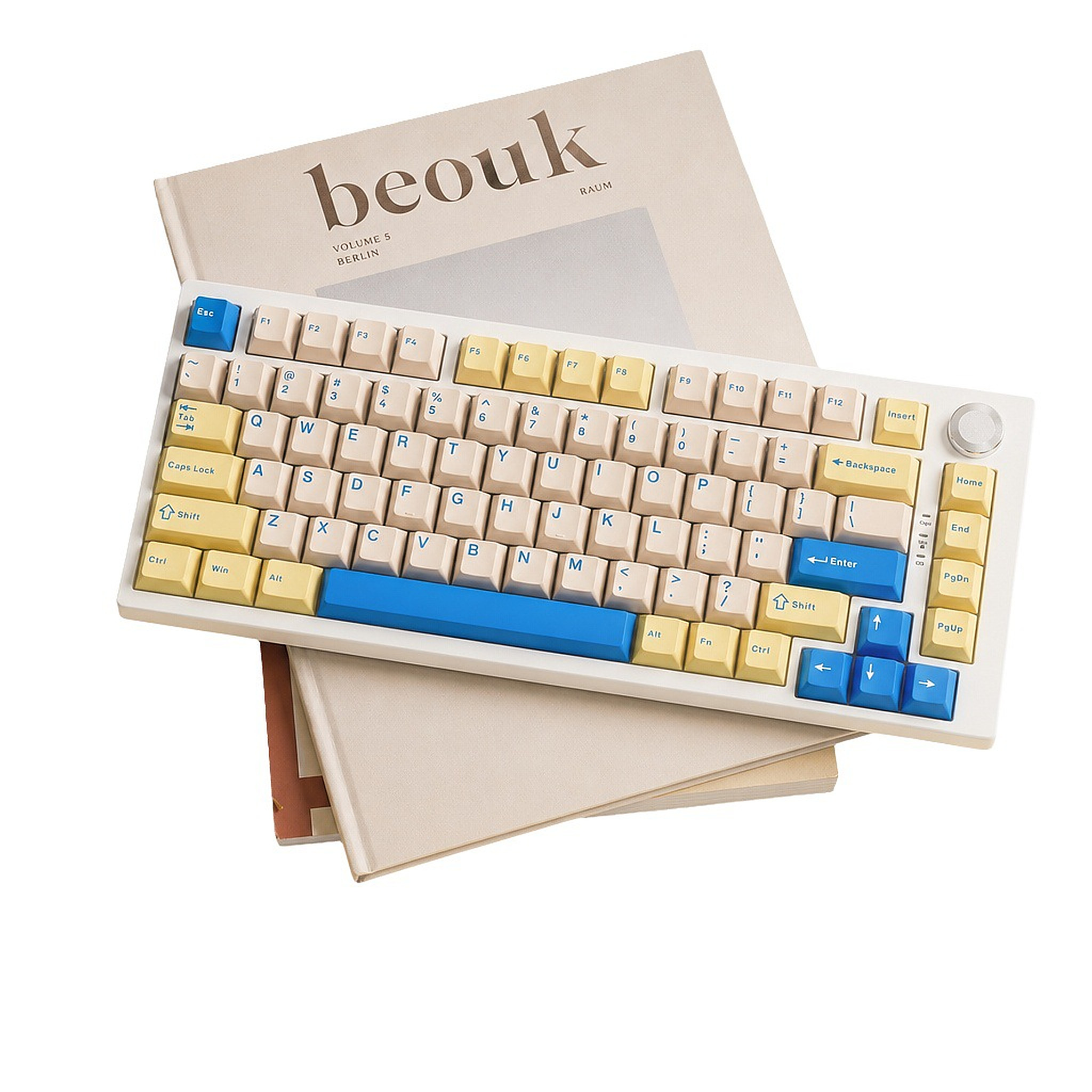 Maple Keycap Set, the board with every key in view