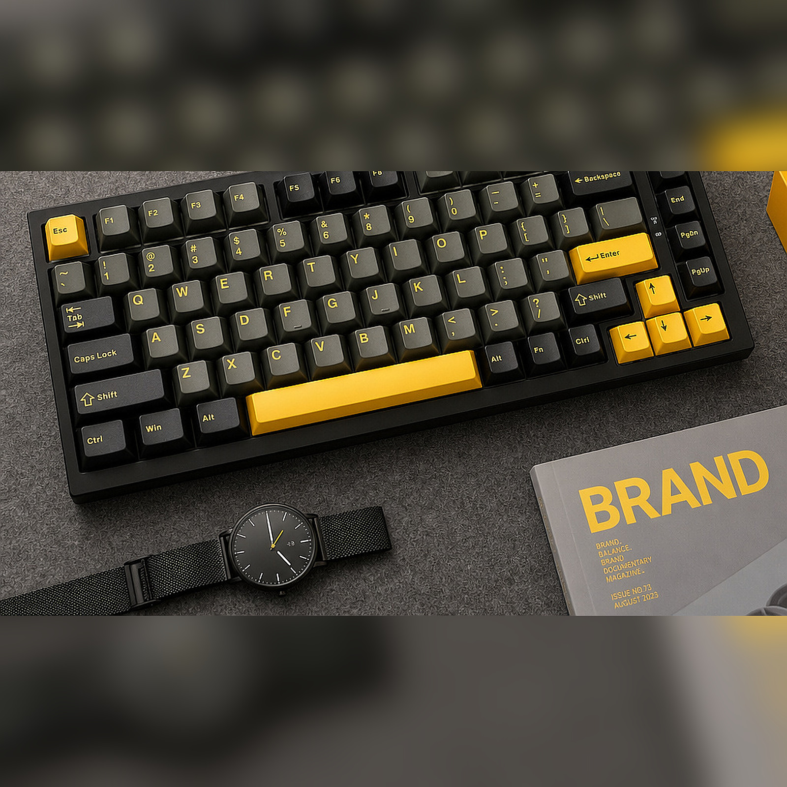 Maple Keycap Set in Moonlight Black, the keycaps